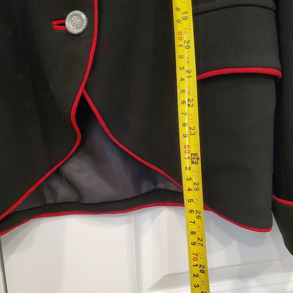 DRLA Jacket Black with Red Trim Piping Size Medium - Picture 4 of 9